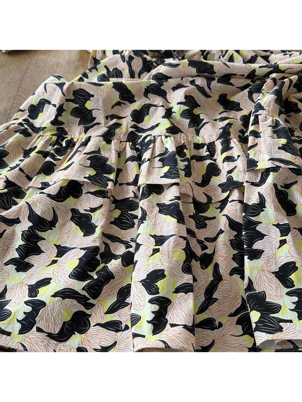Melloday Nordstrom Floral Ruffle Dress size Medium - Picture 3 of 9